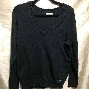 Black Hollister V-Neck Sweater XL
